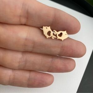 🆕 Stainless Steel pig minimalist stud earrings - rose gold tone